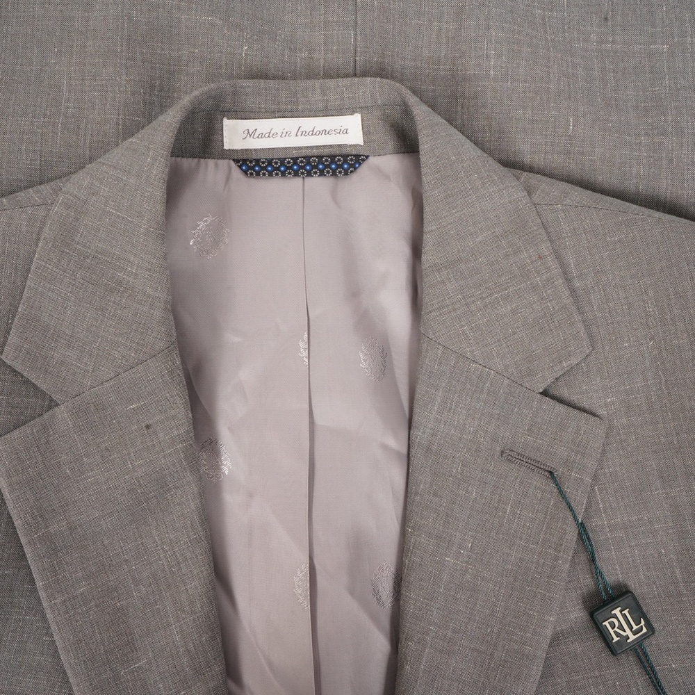NWT $450 Lauren Ralph Lauren Grey Ultra Flex Suit Separates Blazer Size 40S - Picture 4 of 12